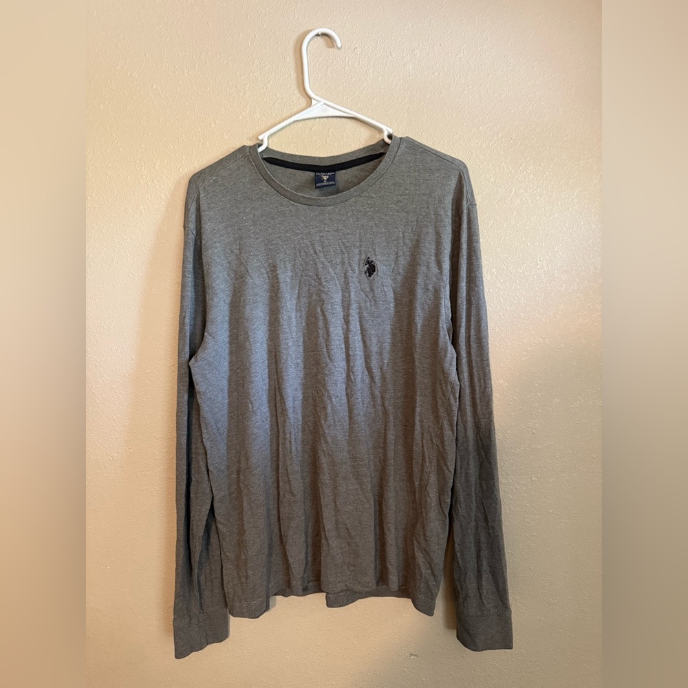 U.S Polo Assn. Men’s Long Sleeve Gray Shirt M